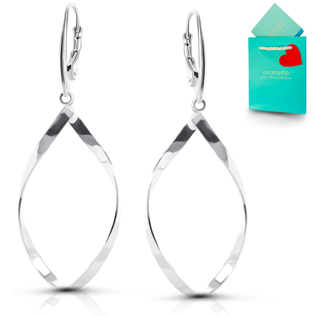 Kolczyki srebrne wiszące romby rodowane ażurowe lekkie angielskie 925