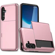 Etui i futerały do telefonów - Etui do Galaxy A16 5G/4G z uchwytem na kartę - odporne na wstrząsy etui na telefon z TPU + PC Wielobarwny Rose Gold - miniaturka - grafika 1