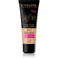 Podkłady do twarzy - Eveline Selfie Time Kryjąco-nawilżający podkład i korektor 04 Natural 30ml 46585-uniw - miniaturka - grafika 1