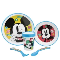Zestawy naczyń dla dzieci - Myszka Mickey Zestaw Naczyń Antypoślizgowy 5 El. - miniaturka - grafika 1