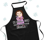 Fartuchy i rękawice kuchenne - ŚMIESZNY FARTUCH NA PREZENT DLA BRUNETKI Z IMIENIEM - miniaturka - grafika 1