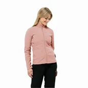 Bluzy damskie - Damska bluza polarowa Jack Wolfskin TAUNUS FZ W rose dawn - XS - miniaturka - grafika 1