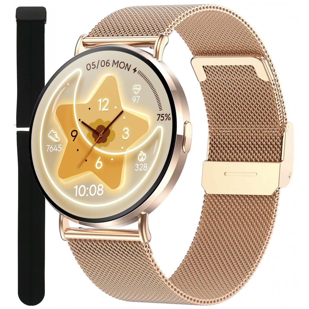 Zegarek Smartwatch Damski Enter SAT06.110.1410.254-SET różowe złoto