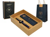 Zestawy piśmiennicze - Pióro kulkowe z nabojami, czarne. - miniaturka - grafika 1