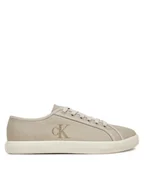 Trampki damskie - Calvin Klein Jeans Tenisówki Ess Vulc Low Cv Mg Wn YW0YW01762 Beżowy - miniaturka - grafika 1