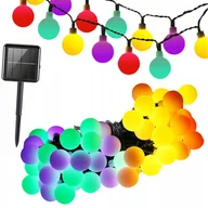 Lampy ogrodowe - Girlanda ogrodowa solarna 40 LED multikolor lampki dekoracyjne na taras - miniaturka - grafika 1
