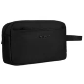 Kosmetyczki, organizery i kuferki - Męska kosmetyczka podróżna z poliestru w czarnym kolorze - Peterson - miniaturka - grafika 1