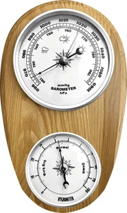 JVD Barometr higrometr analogowy drewniany JVD BA231.68 12x21 cm . - Termometry domowe - miniaturka - grafika 1