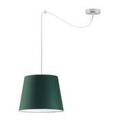 Lampy sufitowe - LYSNE lampa wisząca z zielonym abażurem TIMARY lampa podwieszana na kablu 2 m butelkowa zieleń 400040/10 S1 BUTELKOWA ZIELEŃ - miniaturka - grafika 1
