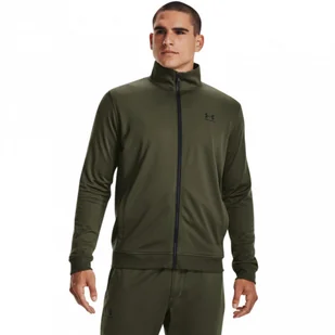 Męska bluza rozpinana bez kaptura Under Armour Sportstyle Tricot Jacket - khaki - UNDER ARMOUR - Bluzy sportowe męskie - miniaturka - grafika 1