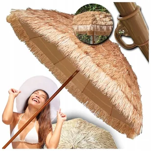 DUŻY PARASOL OGRODOWY PLAŻOWY HAWAJSKI 180 CM NA BALKON TARAS REGULOWANY - Parasole ogrodowe - miniaturka - grafika 1