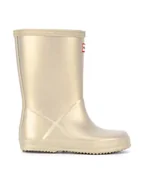Buty dla dziewczynek - Hunter Kalosze KFT5089NEB-PGL Beżowy - miniaturka - grafika 1