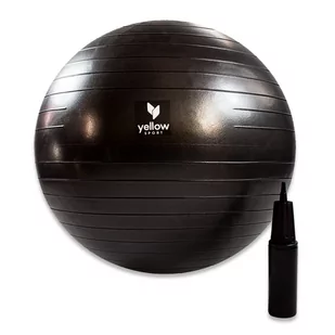 YellowGYM ball piłka do ćwiczeń i rehabilitacji 65 cm Czarna - Piłki do ćwiczeń - miniaturka - grafika 1