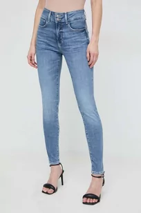Guess jeansy damskie kolor niebieski - Spodnie damskie - miniaturka - grafika 1