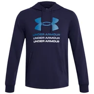 Bluzy sportowe męskie - Męska bluza Under Armour Rival Terry Graphic Hood Rozmiar: M / Kolor: niebieski - miniaturka - grafika 1