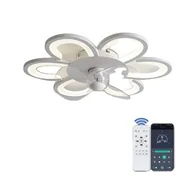 Wentylatory sufitowe - Wentylator sufitowy z oświetleniem, ściemnianą diodą LED i aplikacją do zdalnego sterowania, Smart-40W, 220 V - miniaturka - grafika 1