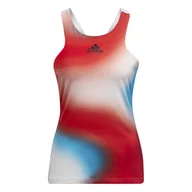 Koszulki sportowe damskie - Damski podkoszulek adidas  Melbourne Y-Tank White/Red/Blue M - miniaturka - grafika 1