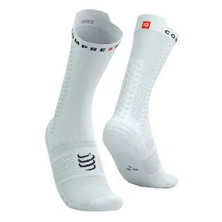 Skarpetki kolarskie - COMPRESSPORT Skarpetki rowerowe PRORACING SOCKS V4 BIKE white/black - grafika 1