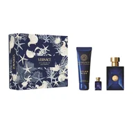 Zestawy perfum męskich - Versace Dylan Blue Pour Homme woda toaletowa spray 100 ml + 5 ml + żel pod prysznic 150 ml - miniaturka - grafika 1