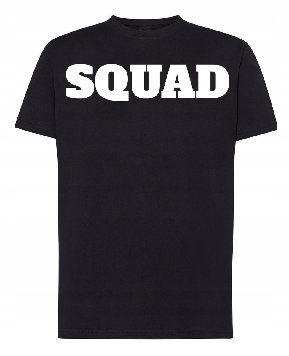 T-Shirt męski Młodzieżowy Nadruk Napis SQUAD r.M
