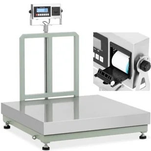 Waga platformowa z drukarką etykiet LCD 100 x 100 cm 300 kg / 20 g - Wagi specjalistyczne - miniaturka - grafika 1