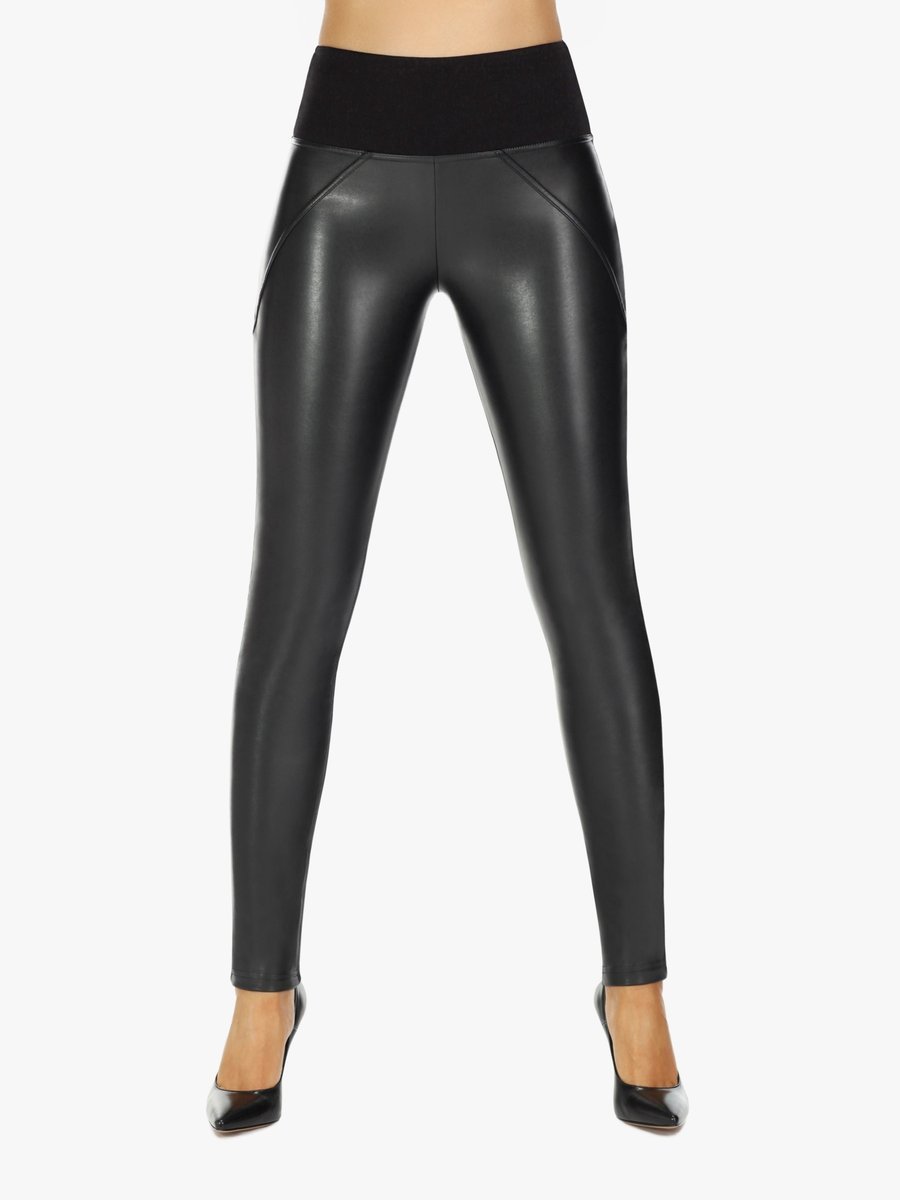 Damskie spodnie Spencer 200 DEN czarne Bas Bleu r.L