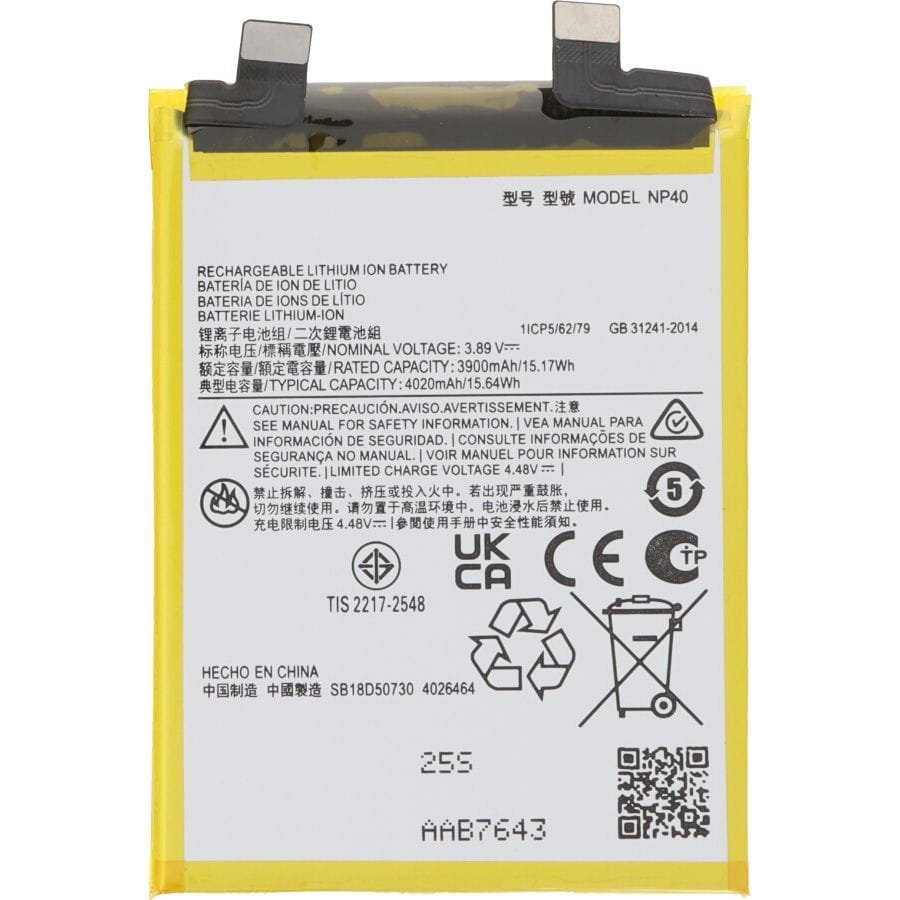 Bateria NP40 4020 mAh + klej do baterii do Motorola Edge 30 Neo OEM