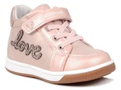 Buty dla dziewczynek - Buty dziewczęce trzewiki Wojtyłko 25379 różowe na rzepy wkładka skórzana-22 - miniaturka - grafika 1