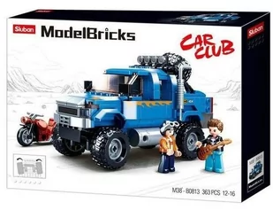 Klocki Sluban Klub Moto Niebieski samochod 361el. 157994 GAZELO - Klocki - miniaturka - grafika 1