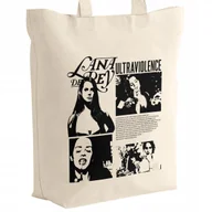 Torby i wózki na zakupy - Torba bawełniana z dnem na zakupy 42x38x10 Lana Del Rey Ultraviolence - miniaturka - grafika 1
