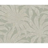 Tapety - Tapeta flizelinowa KWIATY DŻUNGLI zielone - miniaturka - grafika 1