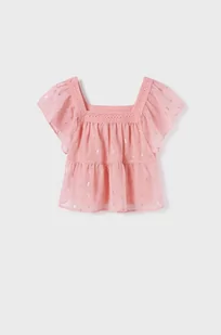 Mayoral bluzka dziecięca kolor różowy wzorzysta - Bluzki dla dziewczynek - miniaturka - grafika 1