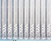 Zasłony - heimtexland Żakardowa zasłona z ołowianą taśmą zapewniającą ładne opadanie materiału, kolor biały, piękne wzory kwiatowe na całej powierzchni, z marszczoną taśmą / uniwersalną taśmą do szyn w różnych rozmiarach, - miniaturka - grafika 1