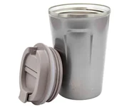 Kubki termiczne - Kubek Termiczny, Termos z dziubkiem Srebrny 350ml - miniaturka - grafika 1