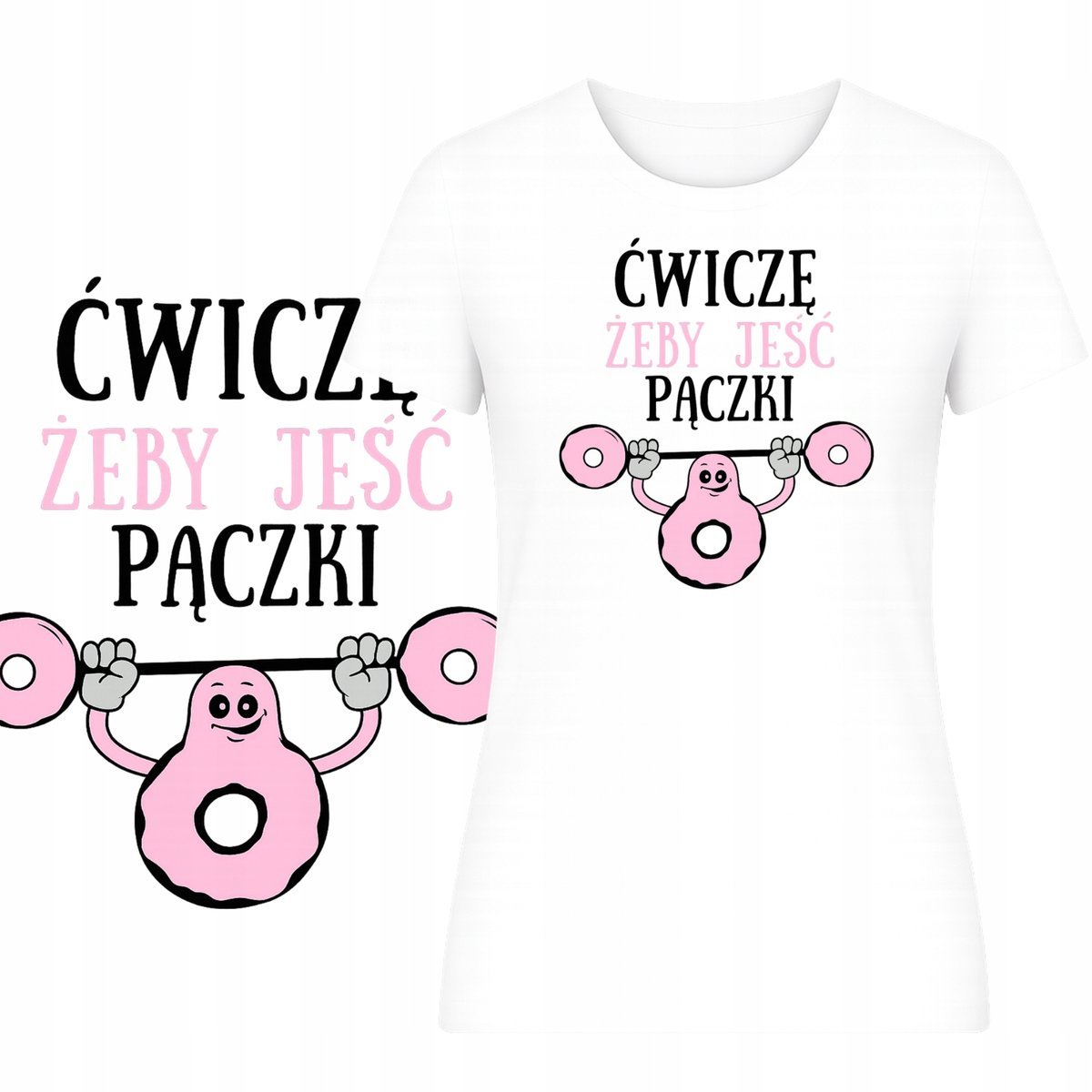 T-SHIRT DAMSKI KOSZULKA ZABAWNY NADRUK SUPER PREZENT DLA SPORTOWCZYNI S