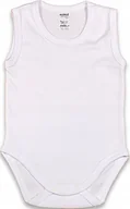 Body dla niemowląt - BODY ramiączko RAMKA Bez rękawa BIAŁE r 98 KLEKLE - miniaturka - grafika 1