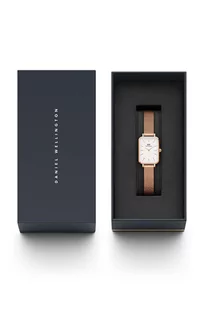 Zegarek Daniel Wellington zegarek Quadro Pressed damski kolor różowy - Zegarki damskie - miniaturka - grafika 1