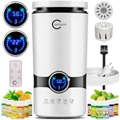 Nawilżacze powietrza - Nawilżacz powietrza Automatyczny Aromaterapia 3w1 +12 Olejków Filtr Pilot - miniaturka - grafika 1