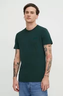 Koszulki męskie - Superdry t-shirt bawełniany męski kolor zielony gładki - miniaturka - grafika 1