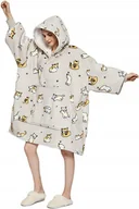 Bluzy damskie - BLUZA KOC KOCOBLUZA CIEPŁA DLA DOROSŁYCH DŁUGA KOCYK KOT DŁUGA MIĘKKA - miniaturka - grafika 1