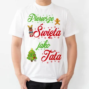 Pierwsze święta jako tata - koszulka męska - Koszulki męskie - miniaturka - grafika 1