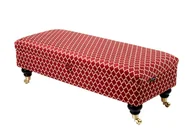 Ławki do przedpokoju - Kufer tapicerowany skrzynia QM-7 60cm EMRAWOOD Arabeska Soft 03 - miniaturka - grafika 1