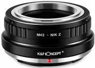 Tulejki, adaptery, redukcje do aparatów - Adapter K&F M42 na Nikon Z Z5 Z6 Z7 Z50 Nikon-Z - miniaturka - grafika 1