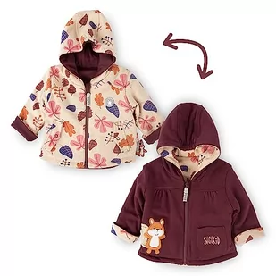 sigikid Dziewczęca kurtka dwustronna watowana Autumn Forest, beżowy/czerwony, 86 cm - Kurtki i płaszcze dla dziewczynek - miniaturka - grafika 1