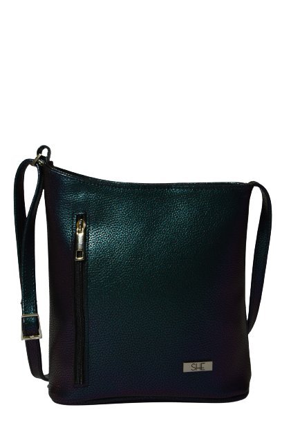 Skórzana torebka listonoszka holo