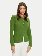 Swetry damskie - Vila Kardigan Dalena 14102368 Zielony Slim Fit - miniaturka - grafika 1