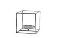 Świeczniki - DecoHome Świecznik srebrny 19cm 39222-069 - miniaturka - grafika 1