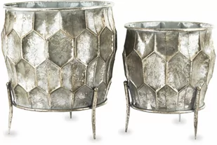 Donica osłonka doniczka doniczki metalowa kpl. 2 szt 141100 - Donice - miniaturka - grafika 1
