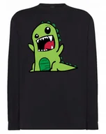 Koszulki męskie - Longsleeve fajny nadruk ZIELONY POTWÓR r.M - miniaturka - grafika 1