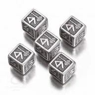 Akcesoria do gier planszowych - Q-Workshop Komplet krasnoludzki metalowo-czarny K6 - miniaturka - grafika 1
